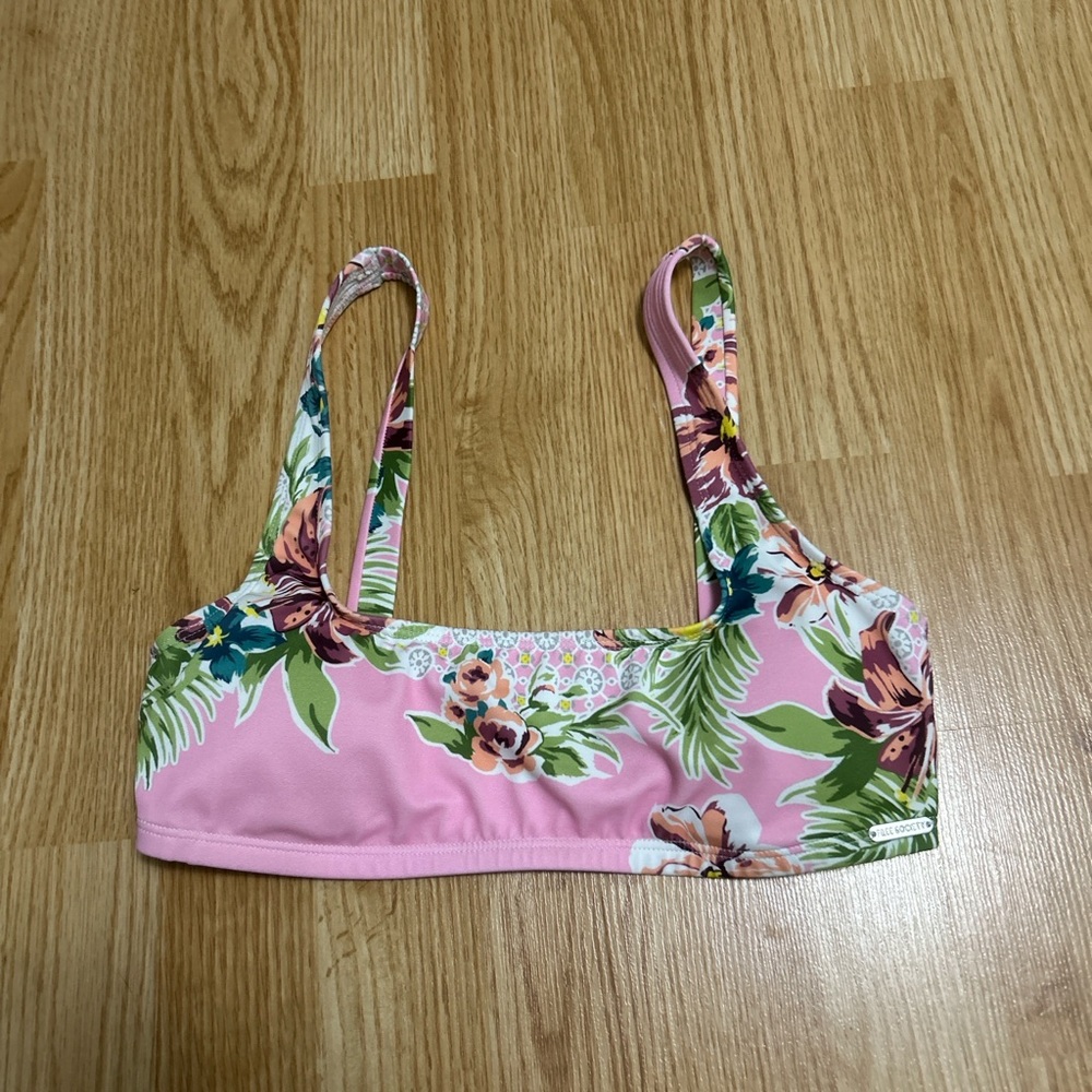 Floral Pink Bikini Top
